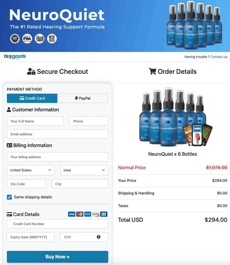 neuroquiet for sale